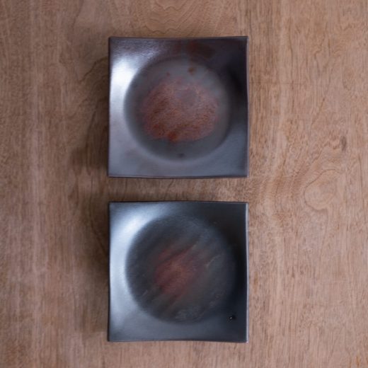 【WEB限定】 AYA銀彩 手引き正角4.5皿 -器市-