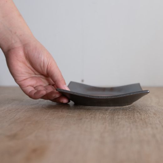 【WEB限定】 AYA銀彩 手引き正角4.5皿 -器市-