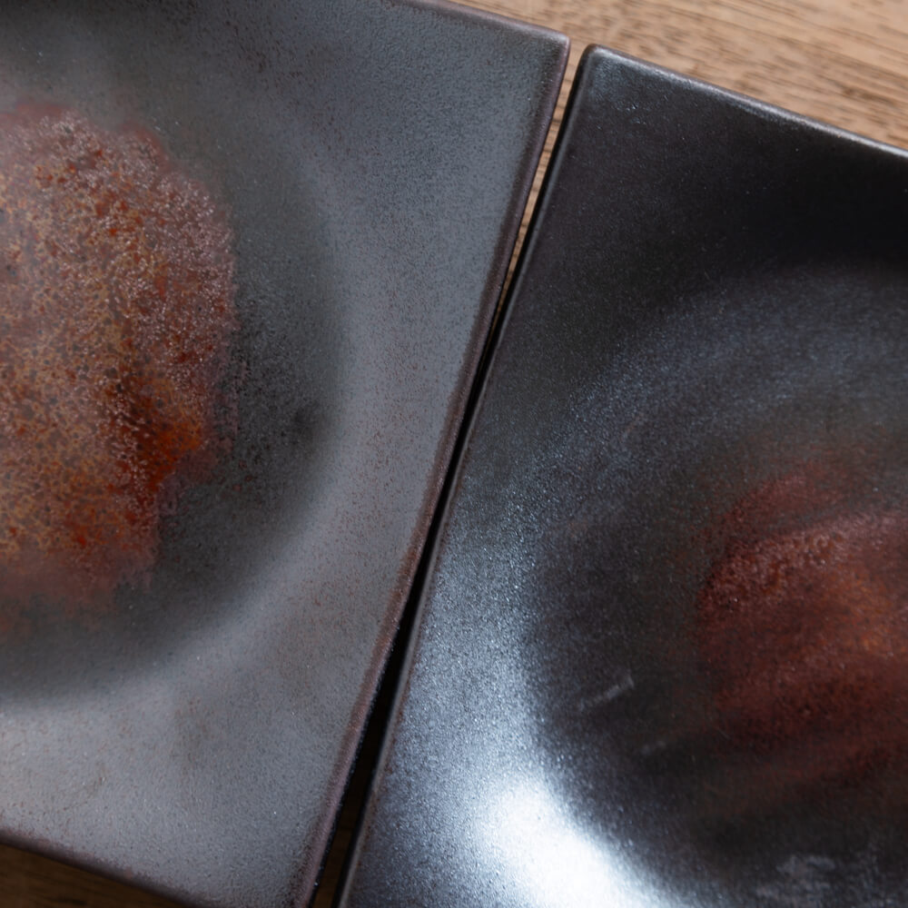 【WEB限定】 AYA銀彩 手引き正角4.5皿 -器市-