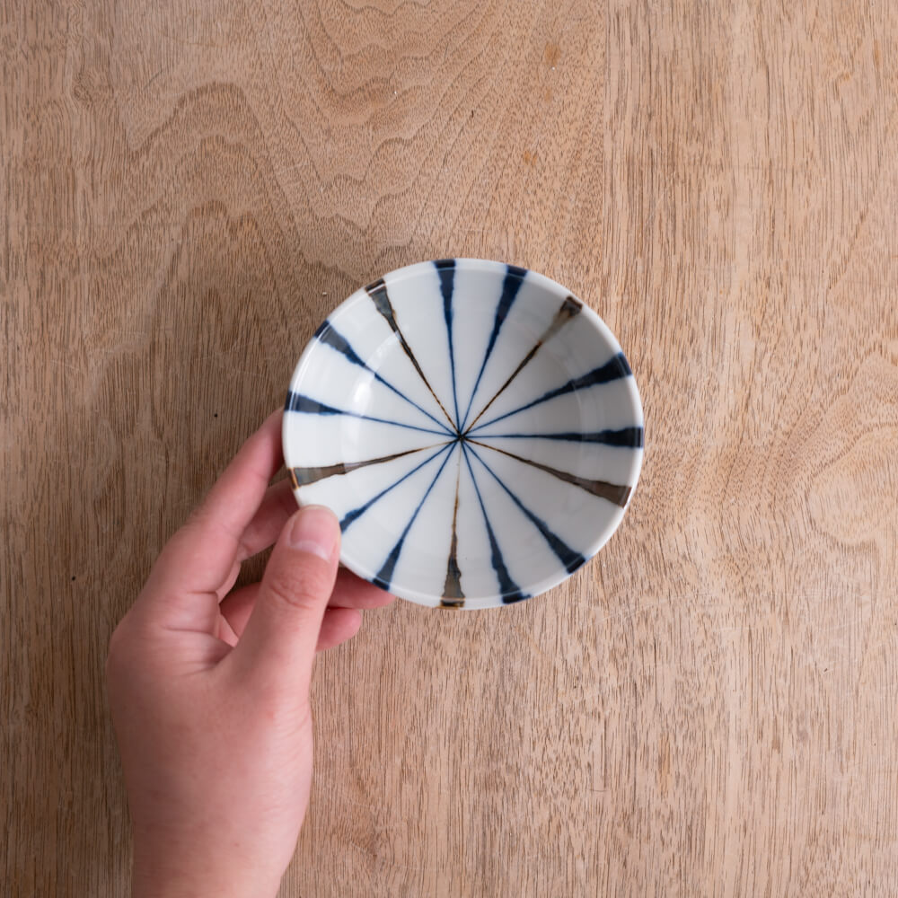 【WEB限定】藍十草 三ツ山3.5鉢 -器市-