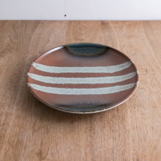 【WEB限定】赤茶水晶 丸8寸皿 -器市-