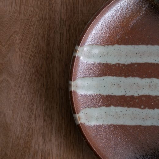 【WEB限定】赤茶水晶 丸8寸皿 -器市-