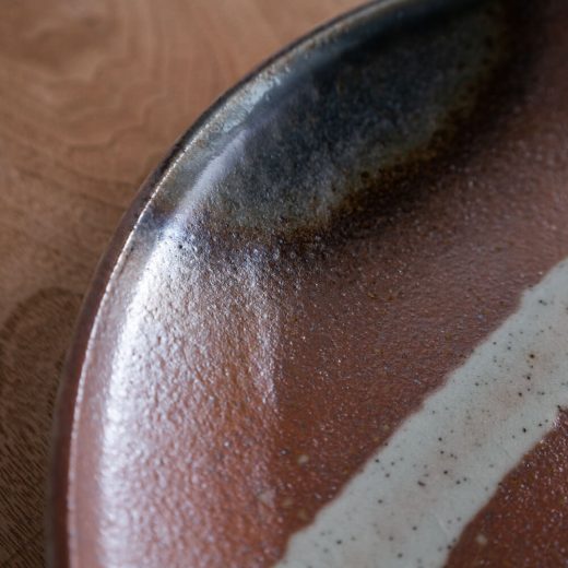 【WEB限定】赤茶水晶 丸8寸皿 -器市-