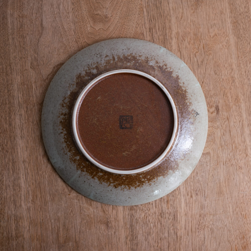 【WEB限定】赤茶水晶 丸8寸皿 -器市-