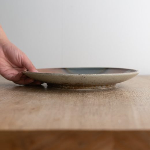 【WEB限定】赤茶水晶 丸8寸皿 -器市-