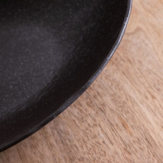 【WEB限定】27cm砂目楕円鉢 黒 -器市-