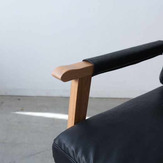 ［数量限定SALE］3Pソファ ベイク BK レザーファブリック / ホワイトオーク