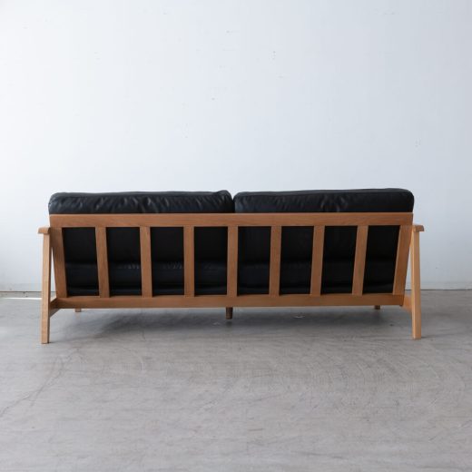 ［数量限定SALE］3Pソファ ベイク BK レザーファブリック / ホワイトオーク