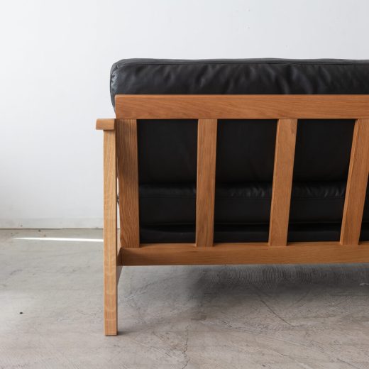 ［数量限定SALE］3Pソファ ベイク BK レザーファブリック / ホワイトオーク