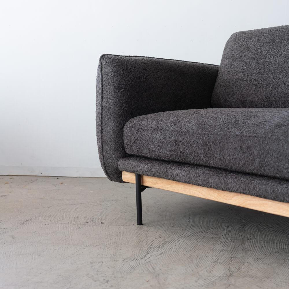 ［数量限定SALE］3Pソファ ショーン ラバー DGY