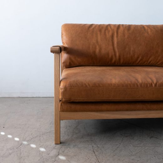 ［数量限定SALE］3Pソファ ベイク CAM レザーファブリック / ホワイトオーク