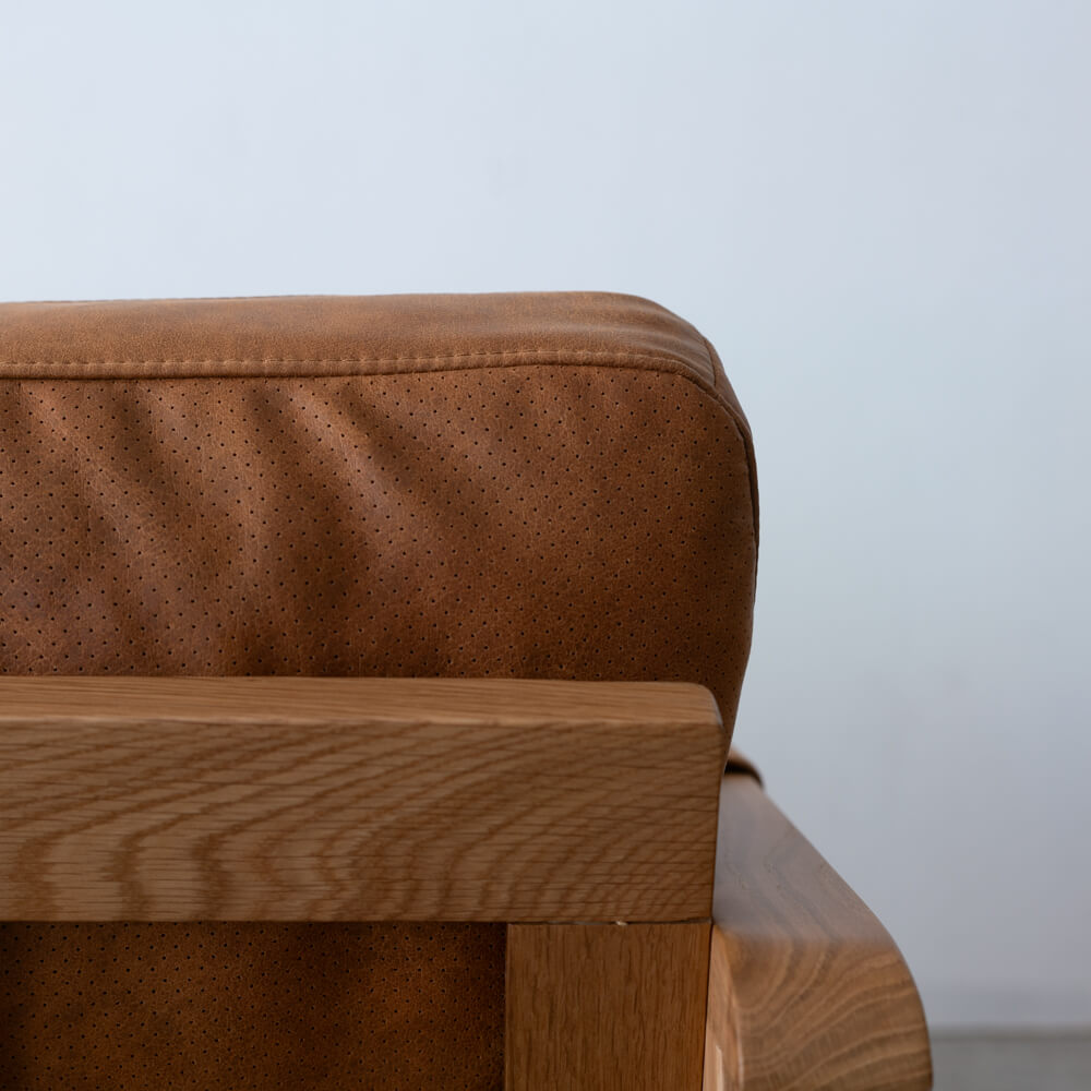 ［数量限定SALE］3Pソファ ベイク CAM レザーファブリック / ホワイトオーク