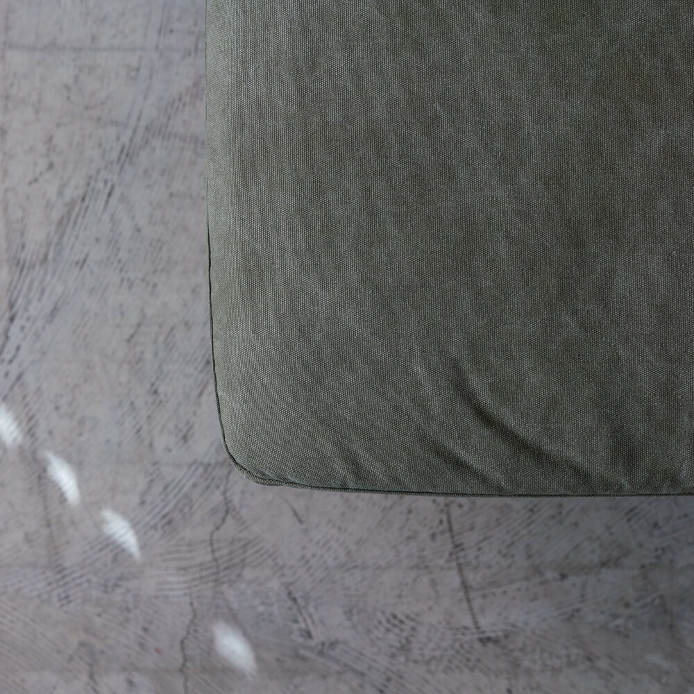 ［数量限定SALE］3P肘なしソファ レディー 帆布GR ホワイトオーク突板