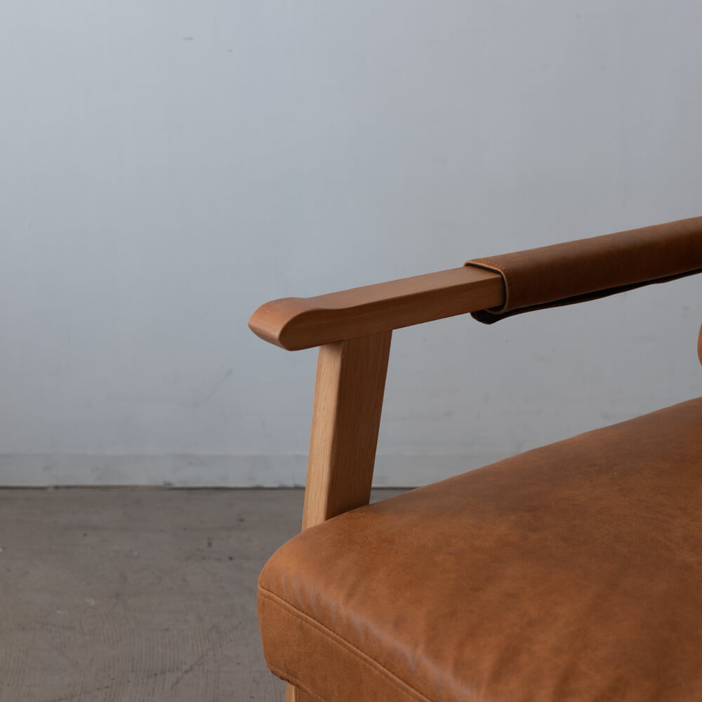 ［数量限定SALE］2Pソファ ベイク CAM レザーファブリック / ホワイトオーク