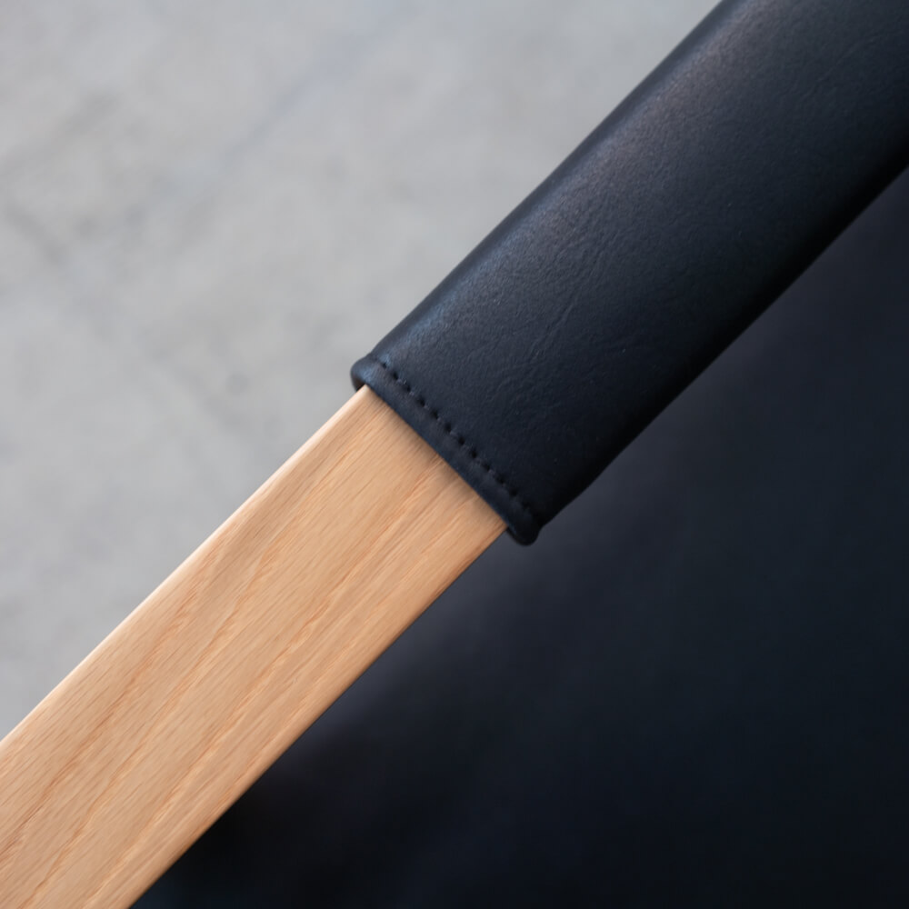 ［数量限定SALE］2Pソファ ベイク BK レザーファブリック / ホワイトオーク