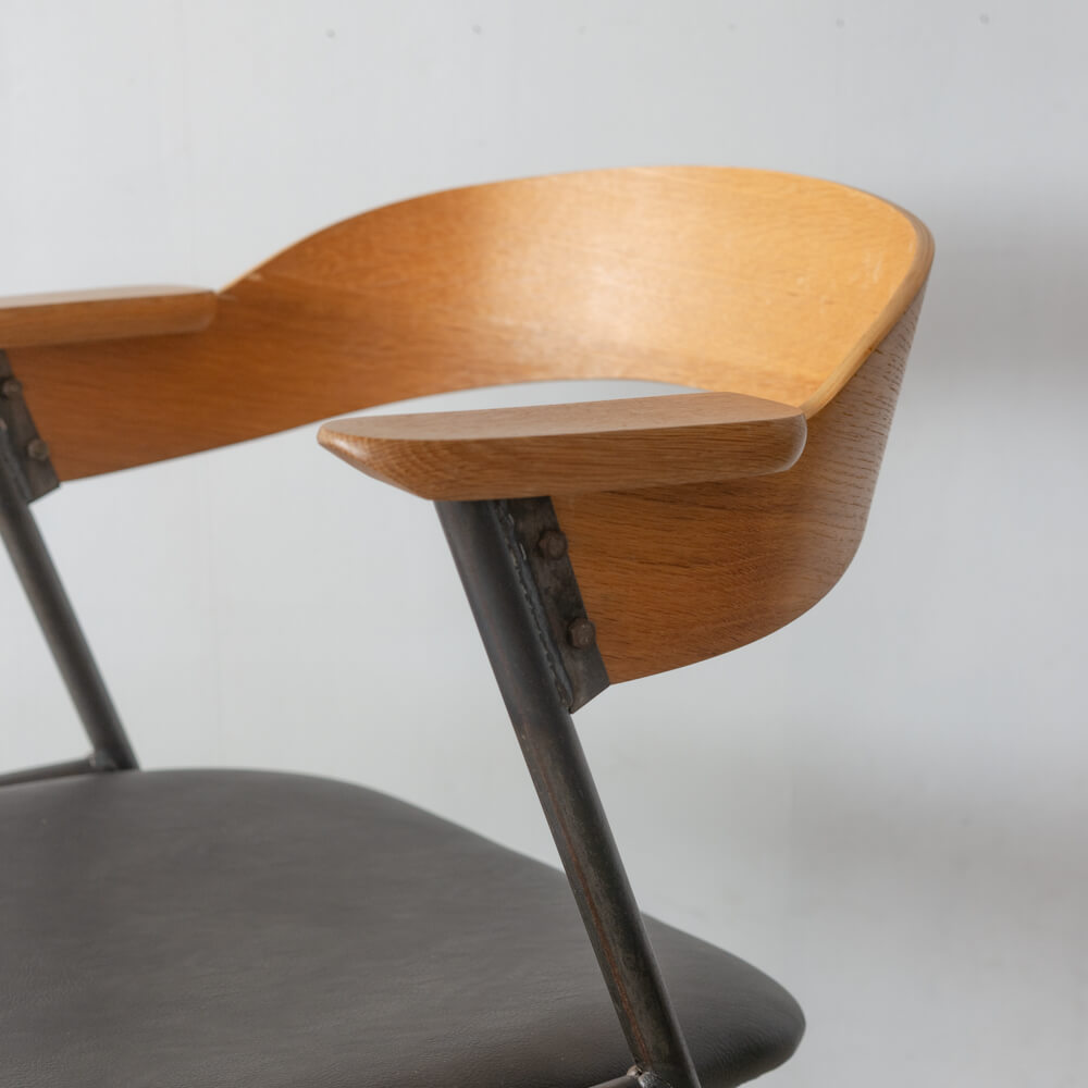 ［現品SALE］danis ショートアームチェア NT色 DNS-SAC-NT-DBR