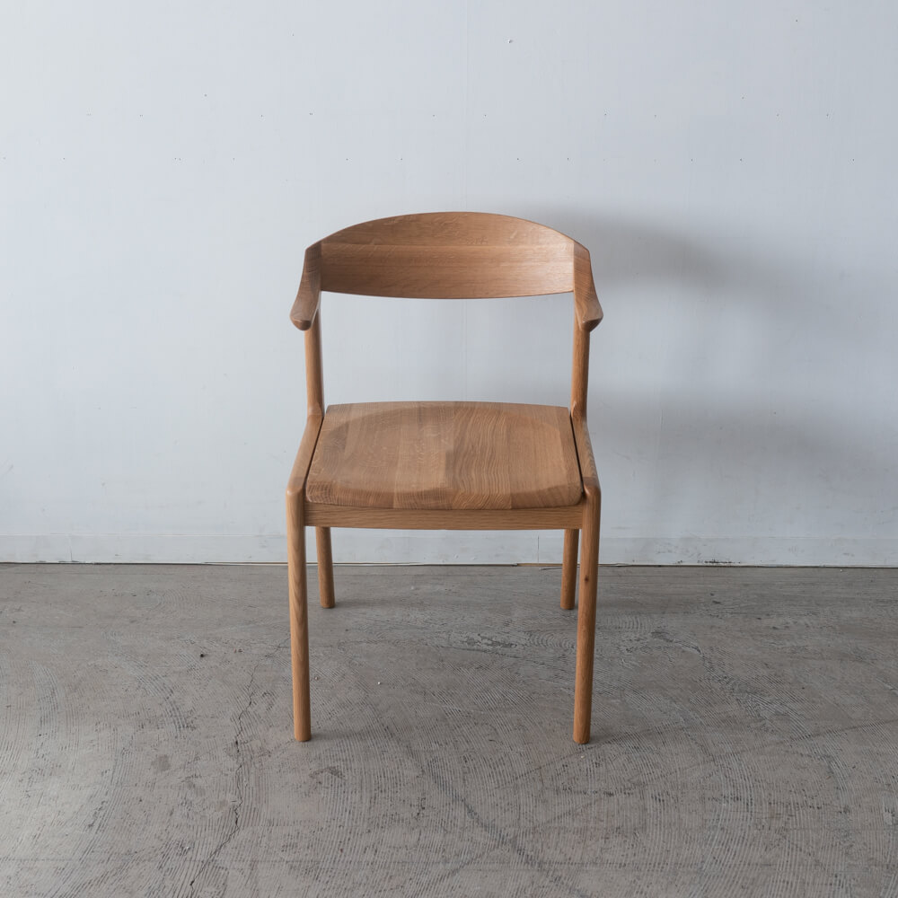 ［数量限定SALE］アームチェア DC354-1WU42（NR-CL）ホワイトオーク材（板座）  / ウレタン［ナガノインテリア］