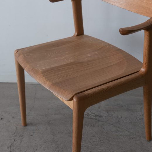 ［数量限定SALE］アームチェア DC354-1WU42（NR-CL）ホワイトオーク材（板座）  / ウレタン［ナガノインテリア］