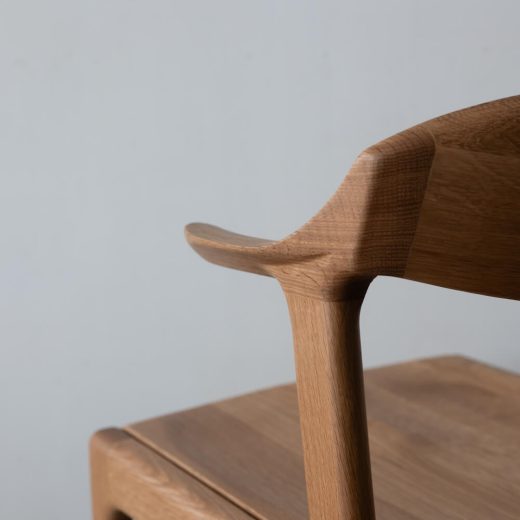 ［数量限定SALE］アームチェア DC354-1WU42（NR-CL）ホワイトオーク材（板座）  / ウレタン［ナガノインテリア］