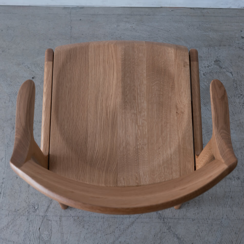 ［数量限定SALE］アームチェア DC354-1WU42（NR-CL）ホワイトオーク材（板座）  / ウレタン［ナガノインテリア］