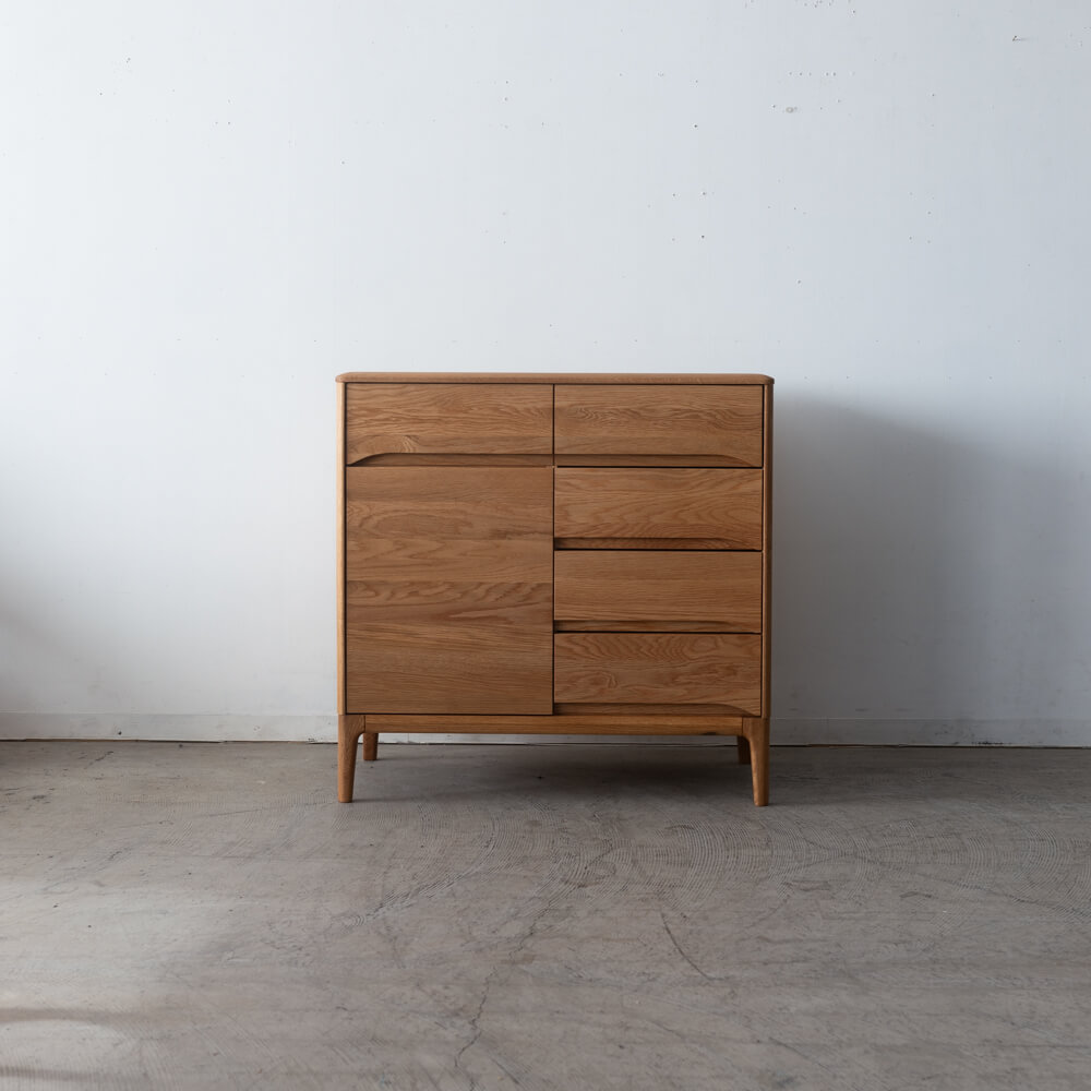 ［現品SALE］B品 VIRTAUS サイドボード 80【オーク/ ライト】