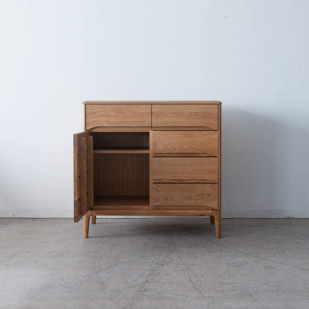 ［現品SALE］B品 VIRTAUS サイドボード 80【オーク/ ライト】