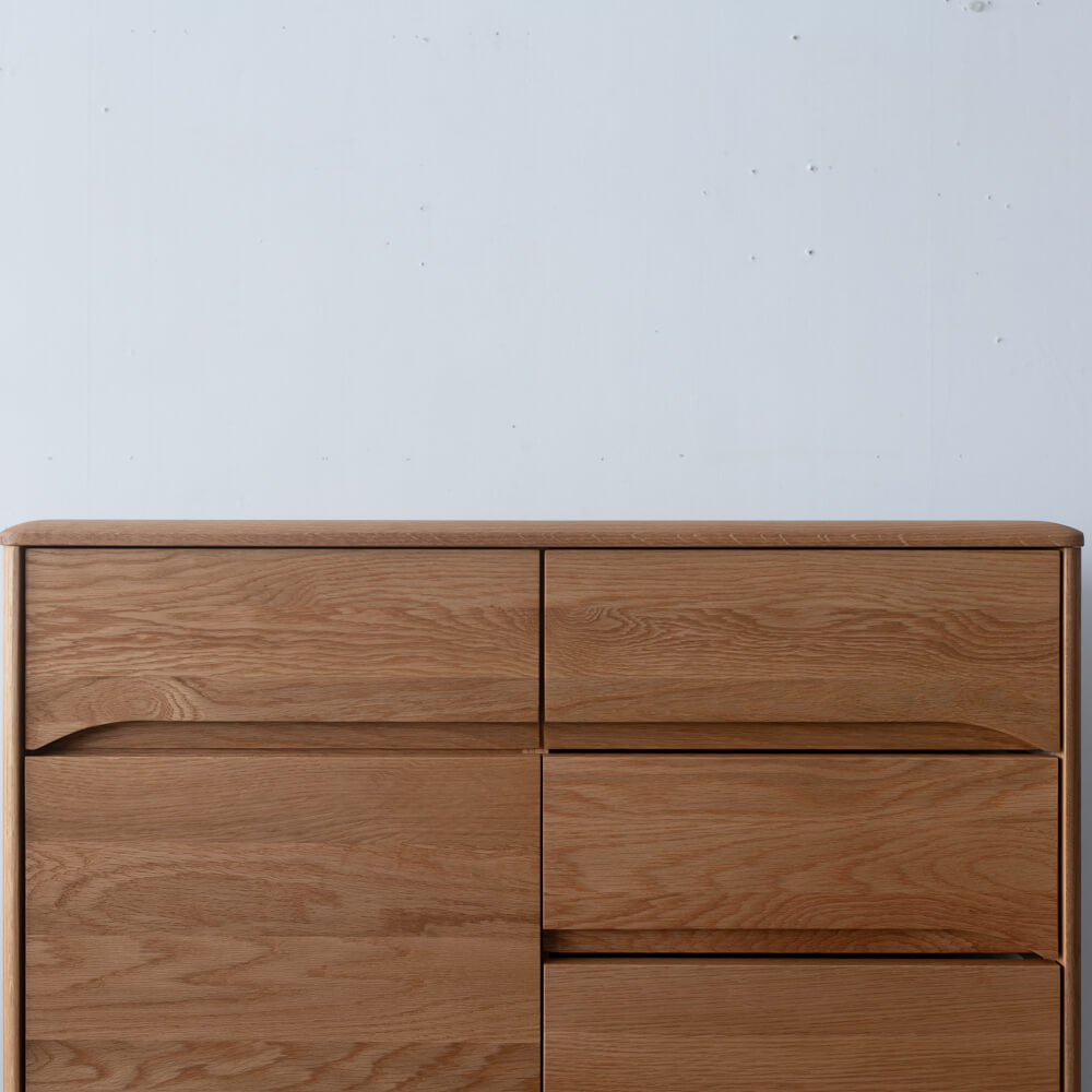 ［現品SALE］B品 VIRTAUS サイドボード 80【オーク/ ライト】