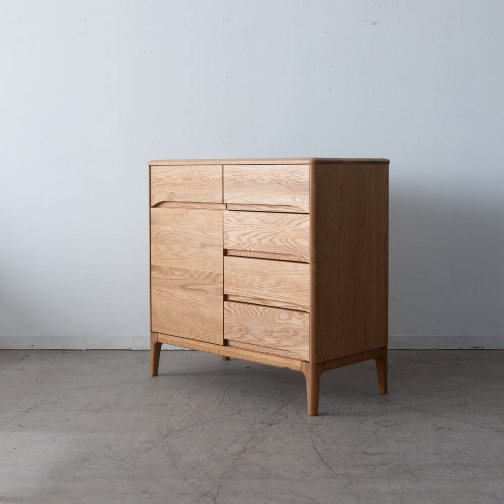 ［現品SALE］B品 VIRTAUS サイドボード 80【オーク/ ライト】