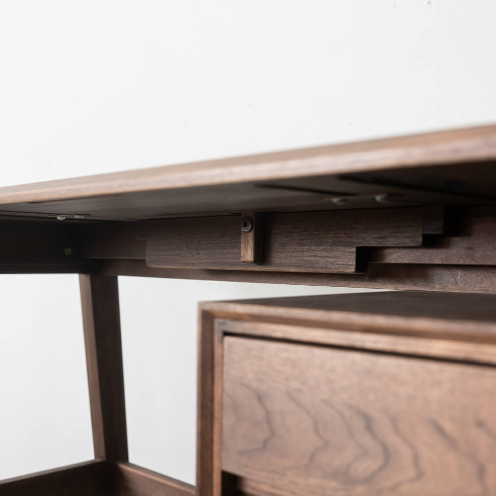 ［現品SALE］B品 MUUTOS スライドデスク90 クルミ / ダーク