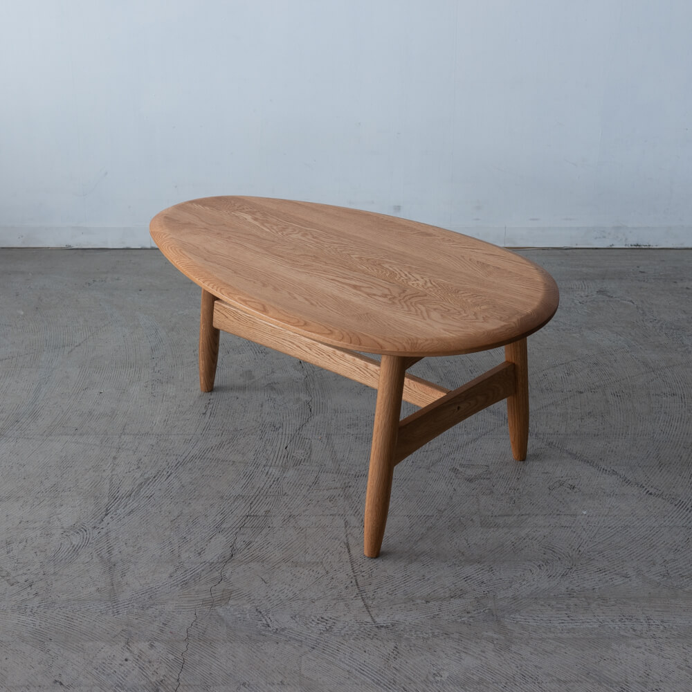 ［現品SALE］B品 85 エッグ リビングテーブル  TORI  オーク/ ライト