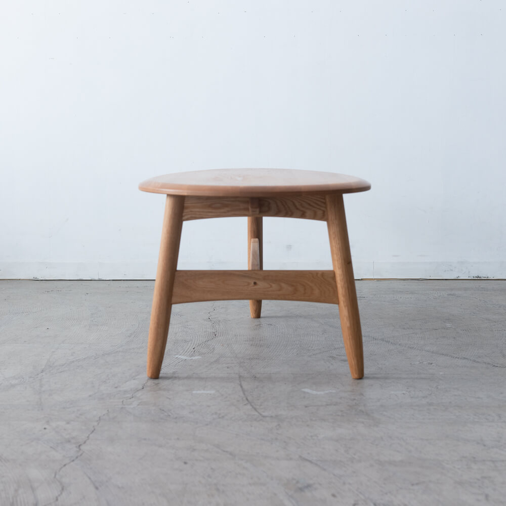 ［現品SALE］B品 85 エッグ リビングテーブル  TORI  オーク/ ライト