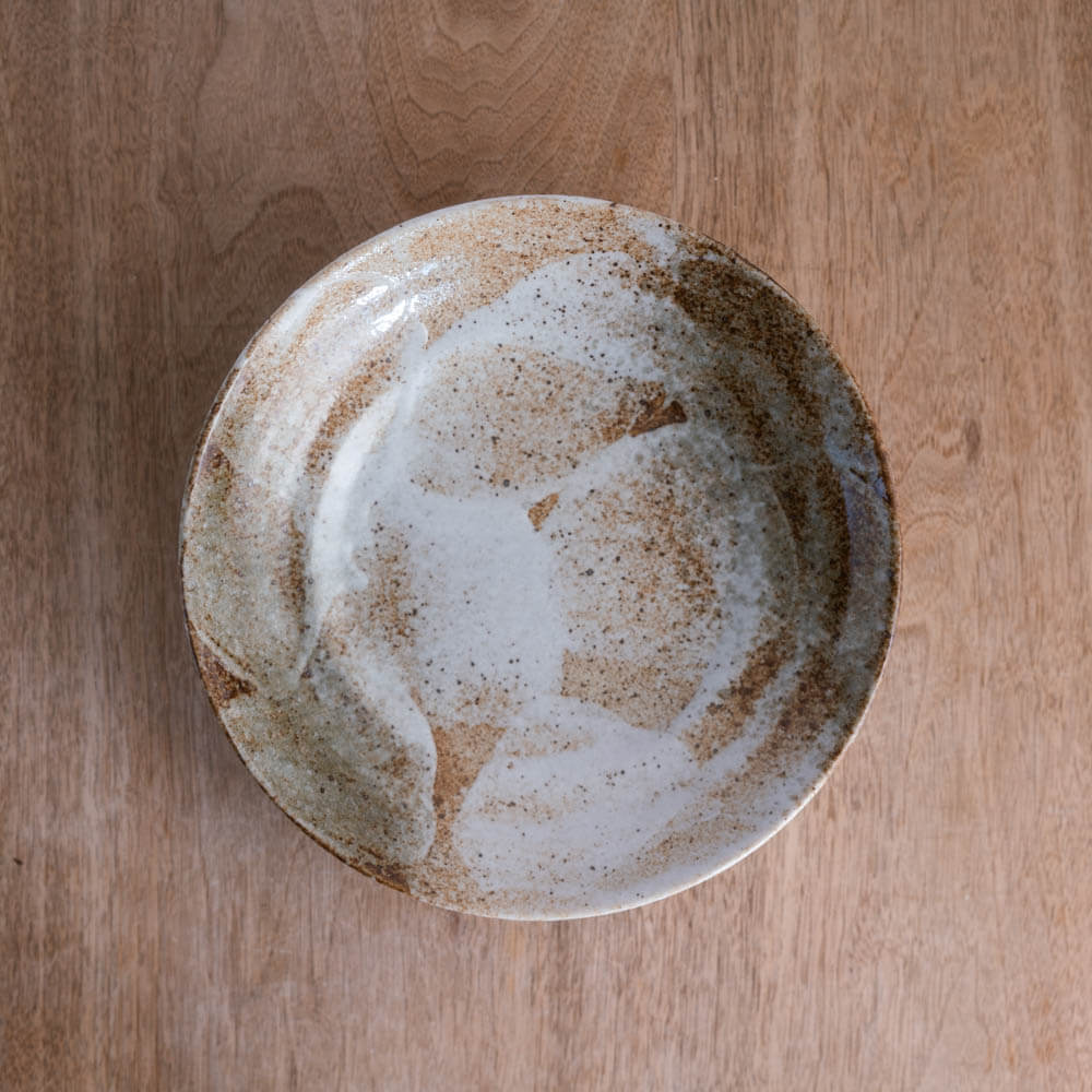 【WEB限定】雪志野 7.5麺皿 -器市-