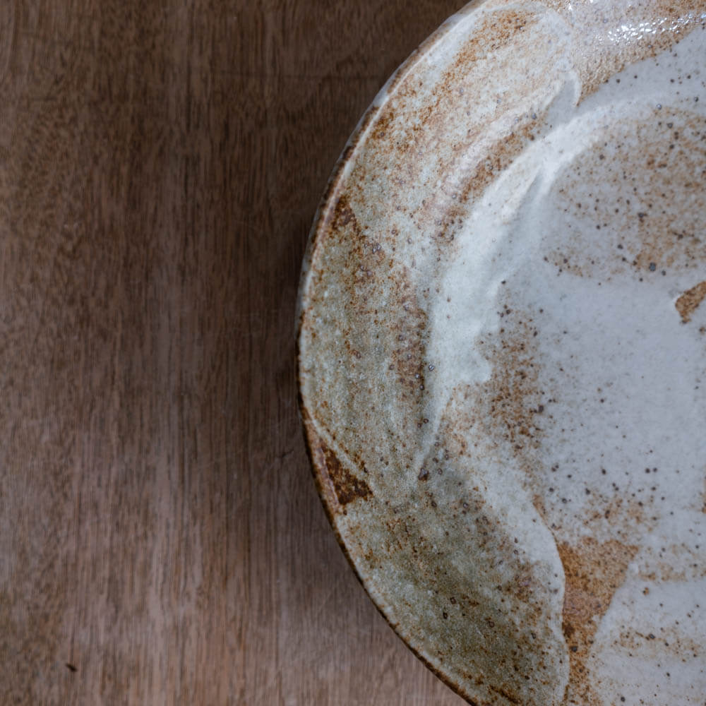 【WEB限定】雪志野 7.5麺皿 -器市-