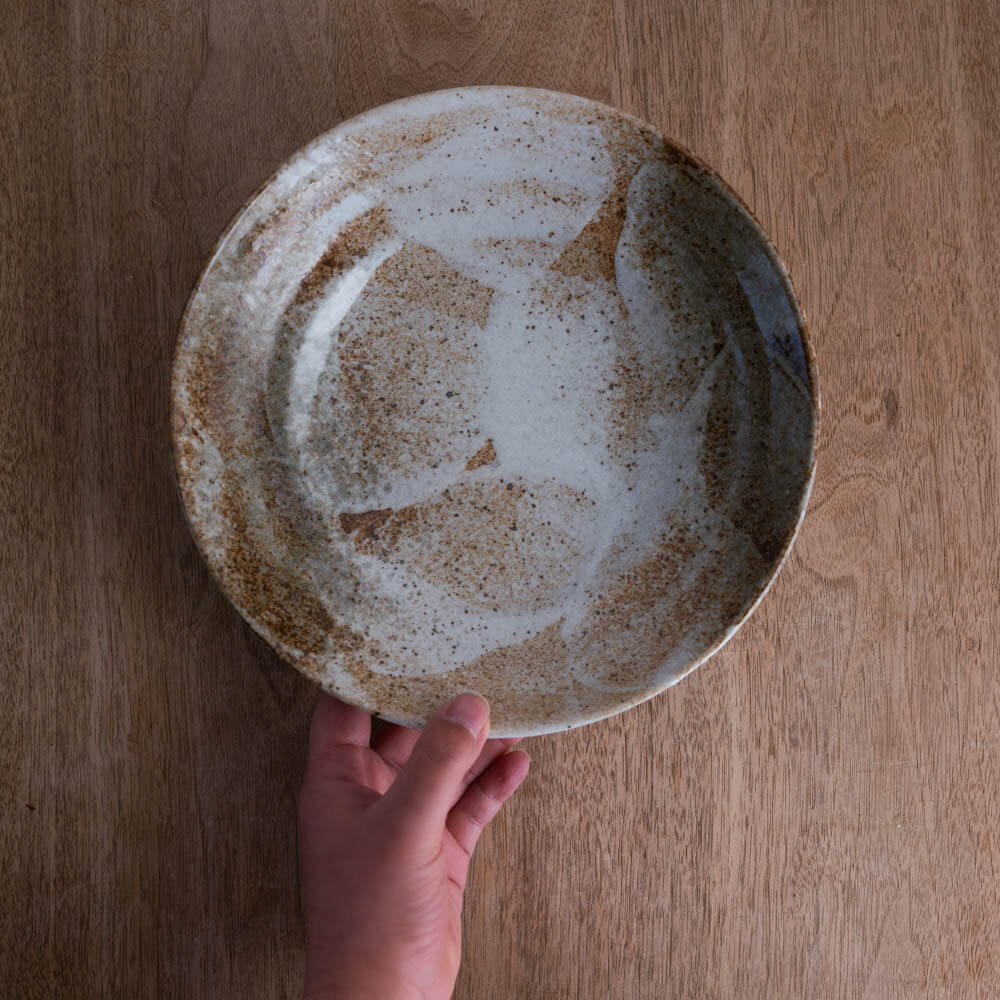 【WEB限定】雪志野 7.5麺皿 -器市-