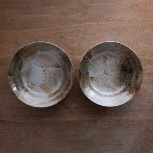 【WEB限定】雪志野 7.5麺皿 -器市-