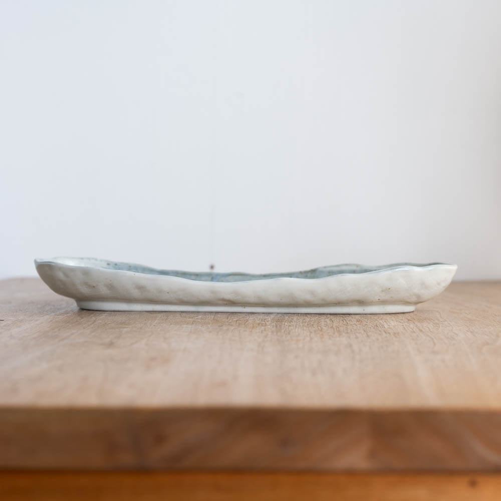 【WEB限定】藍染 舟形サンマ皿 -器市-