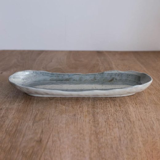 【WEB限定】藍染 舟形サンマ皿 -器市-