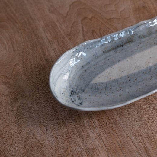 【WEB限定】藍染 舟形サンマ皿 -器市-