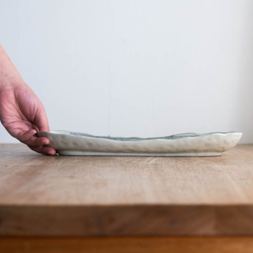 【WEB限定】藍染 舟形サンマ皿 -器市-