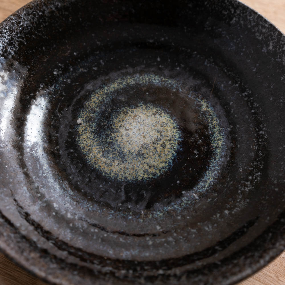 【WEB限定】黒楽7.5麺皿 -器市-