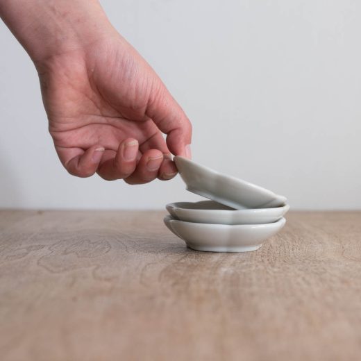 【WEB限定】白花 菊型3寸皿 -器市-