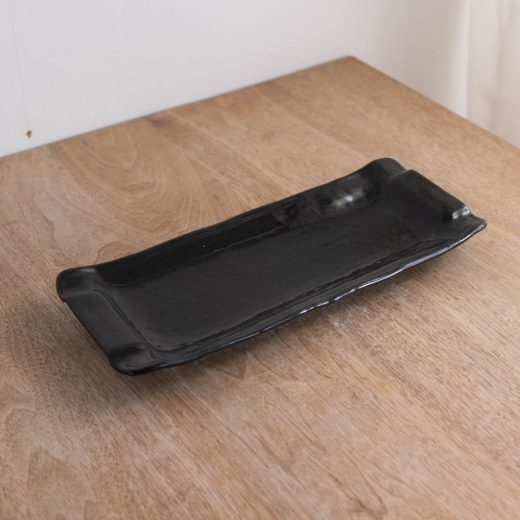 【WEB限定】油滴 手付きステーキ皿 -器市-