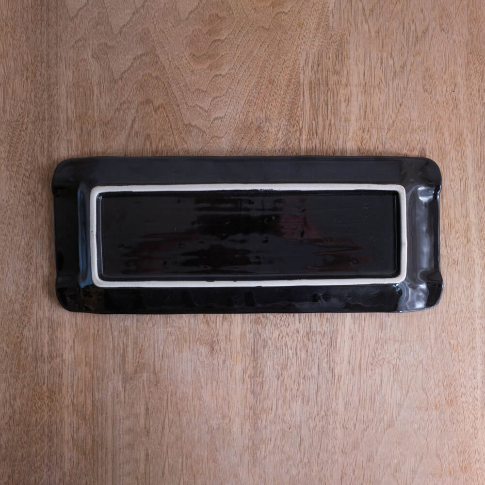 【WEB限定】油滴 手付きステーキ皿 -器市-