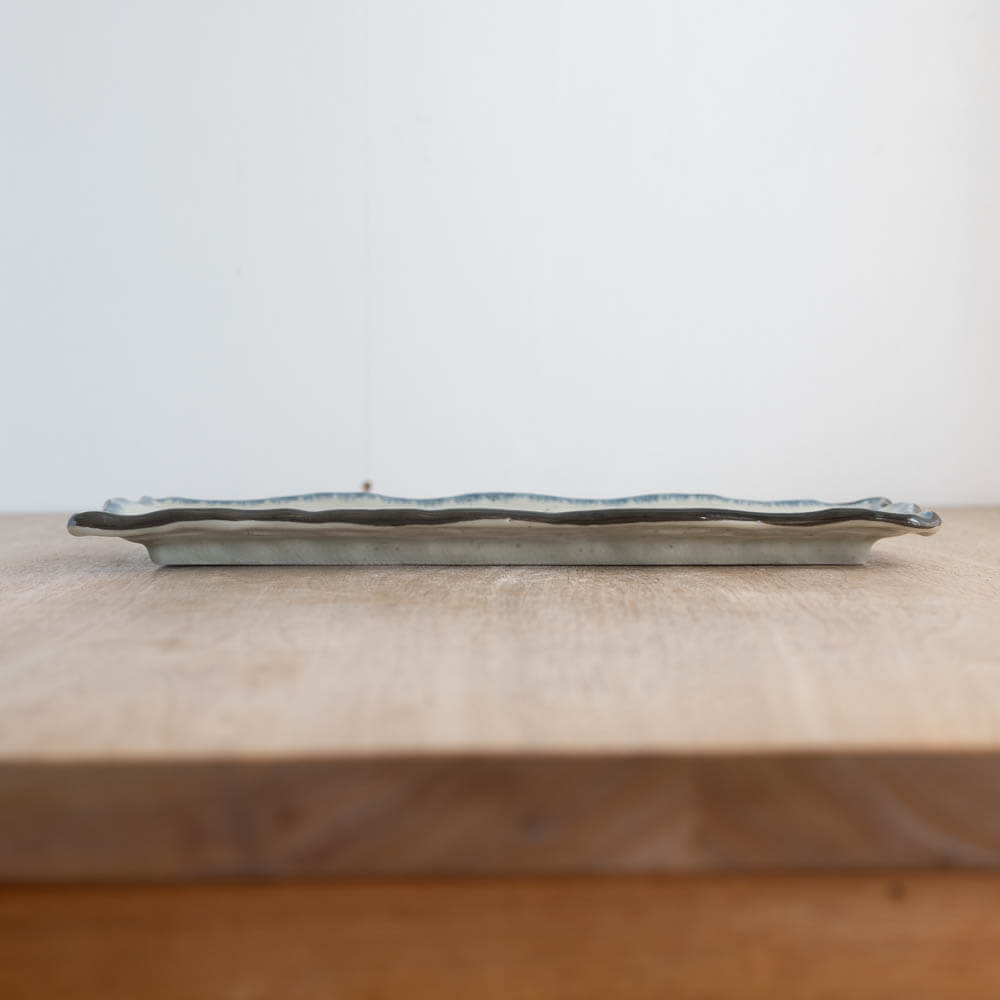 【WEB限定】淵さび削り型サンマ皿 -器市-