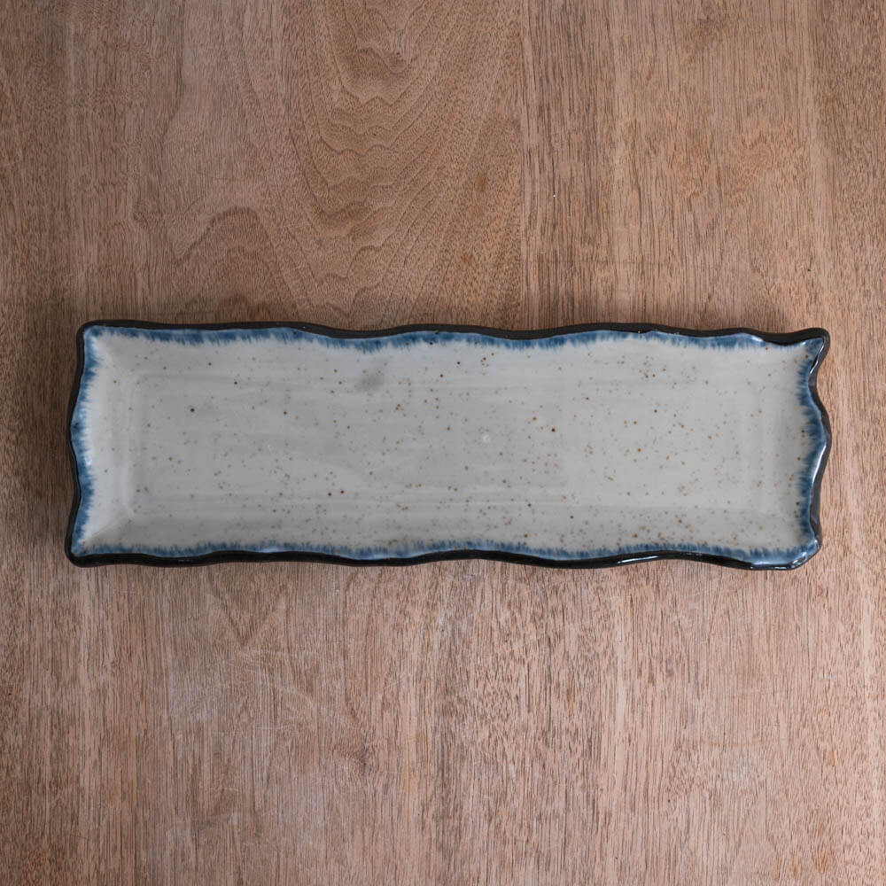 【WEB限定】淵さび削り型サンマ皿 -器市-