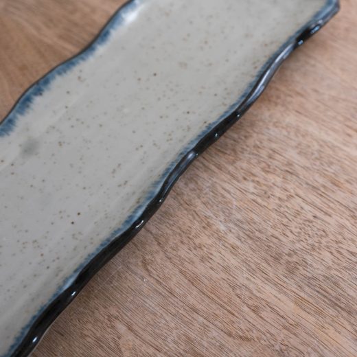 【WEB限定】淵さび削り型サンマ皿 -器市-