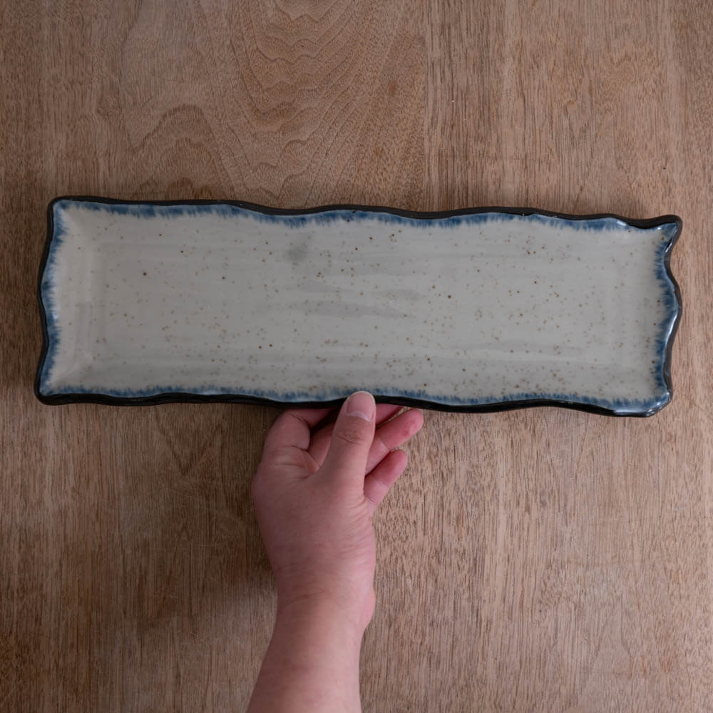 【WEB限定】淵さび削り型サンマ皿 -器市-