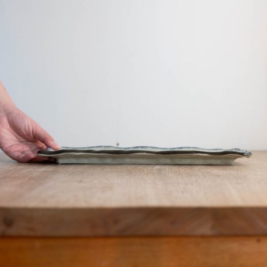 【WEB限定】淵さび削り型サンマ皿 -器市-