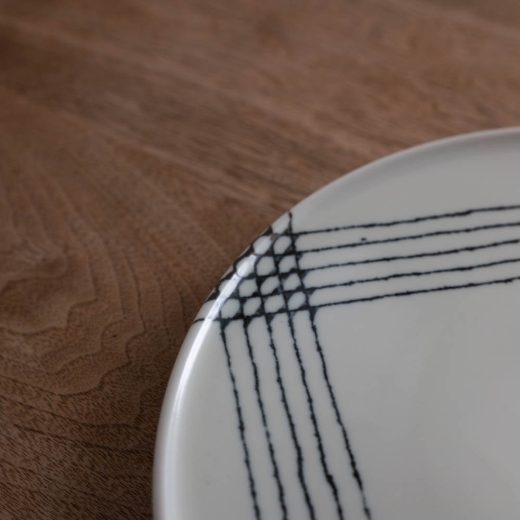 【WEB限定】黒井桁 8.0皿 -器市-