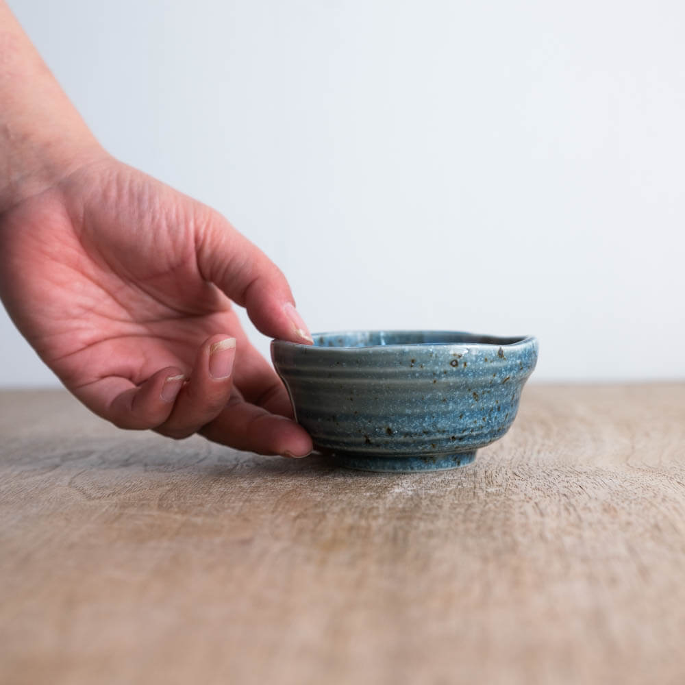 【WEB限定】無地だるま小鉢 (小) 青 -器市-